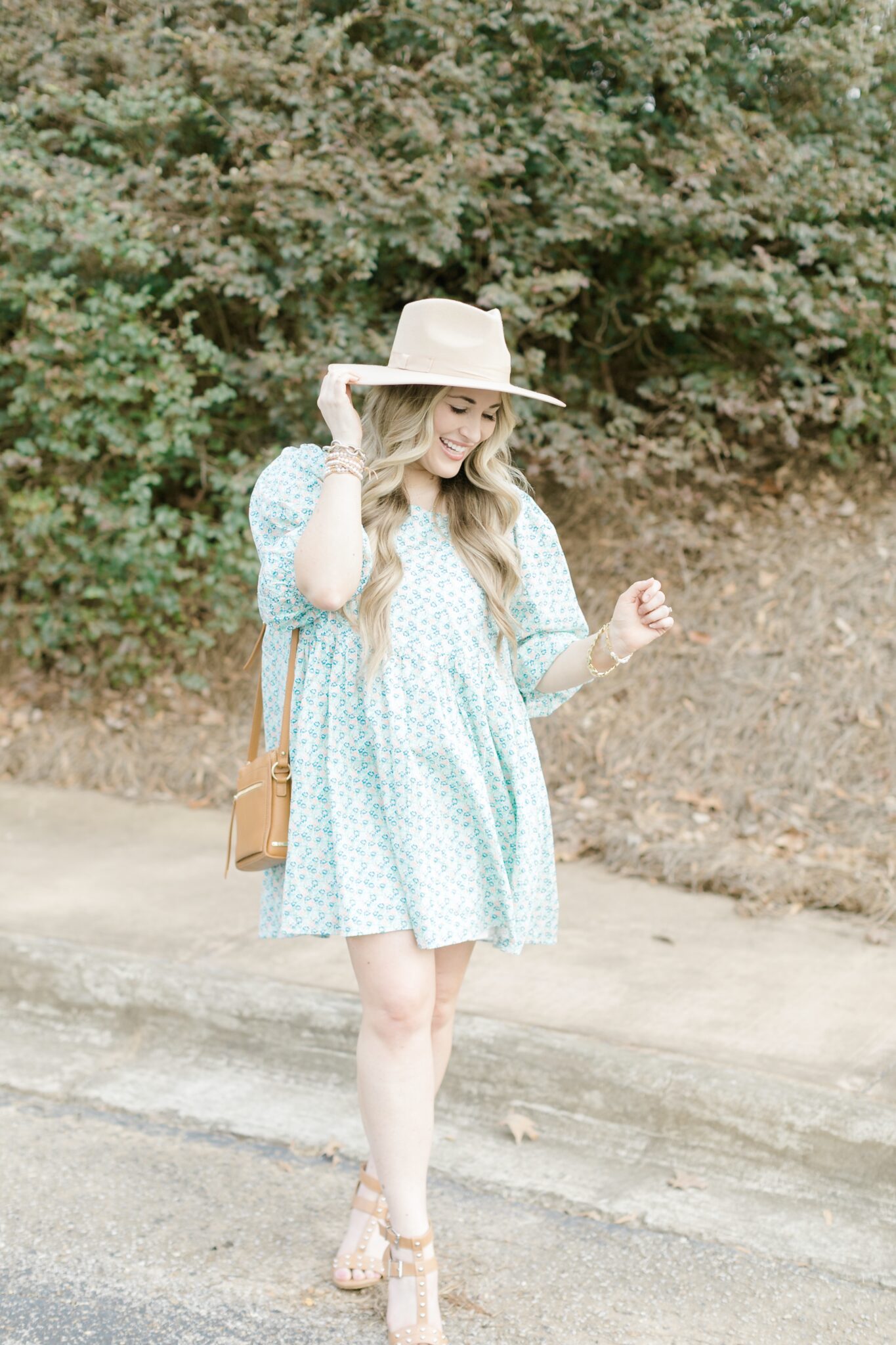 Spring florals featured by top Memphis fashion blogger, Walking in Memphis in High Heels: image of. a woman wearing a Red Dress Boutique mint floral dress.