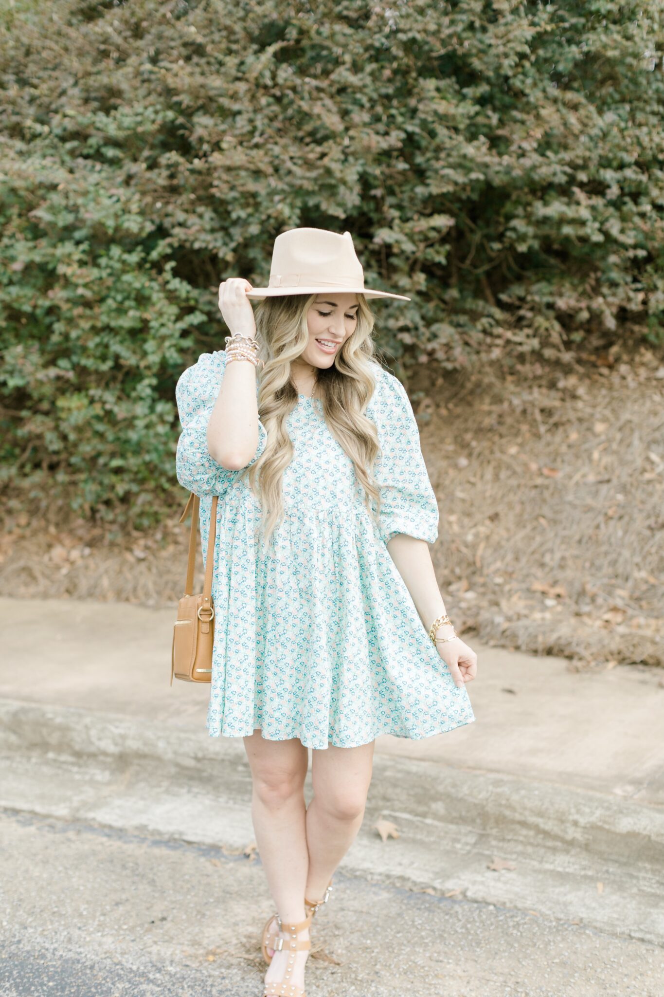 Spring florals featured by top Memphis fashion blogger, Walking in Memphis in High Heels: image of. a woman wearing a Red Dress Boutique mint floral dress.