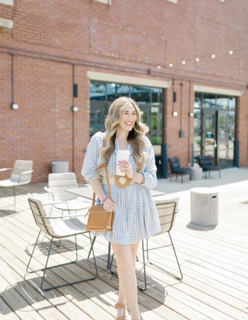 Cute Spring look styled by top Memphis fashion blogger, Walking in Memphis in High Heels: image of a woman wearing a Red Dress Boutique Gingham Dress.