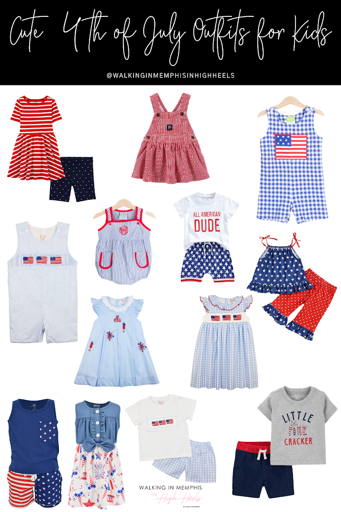 Cute 4th of July Outfits for Kids featured by top Memphis mommy blogger, Walking in Memphis in High Heels.