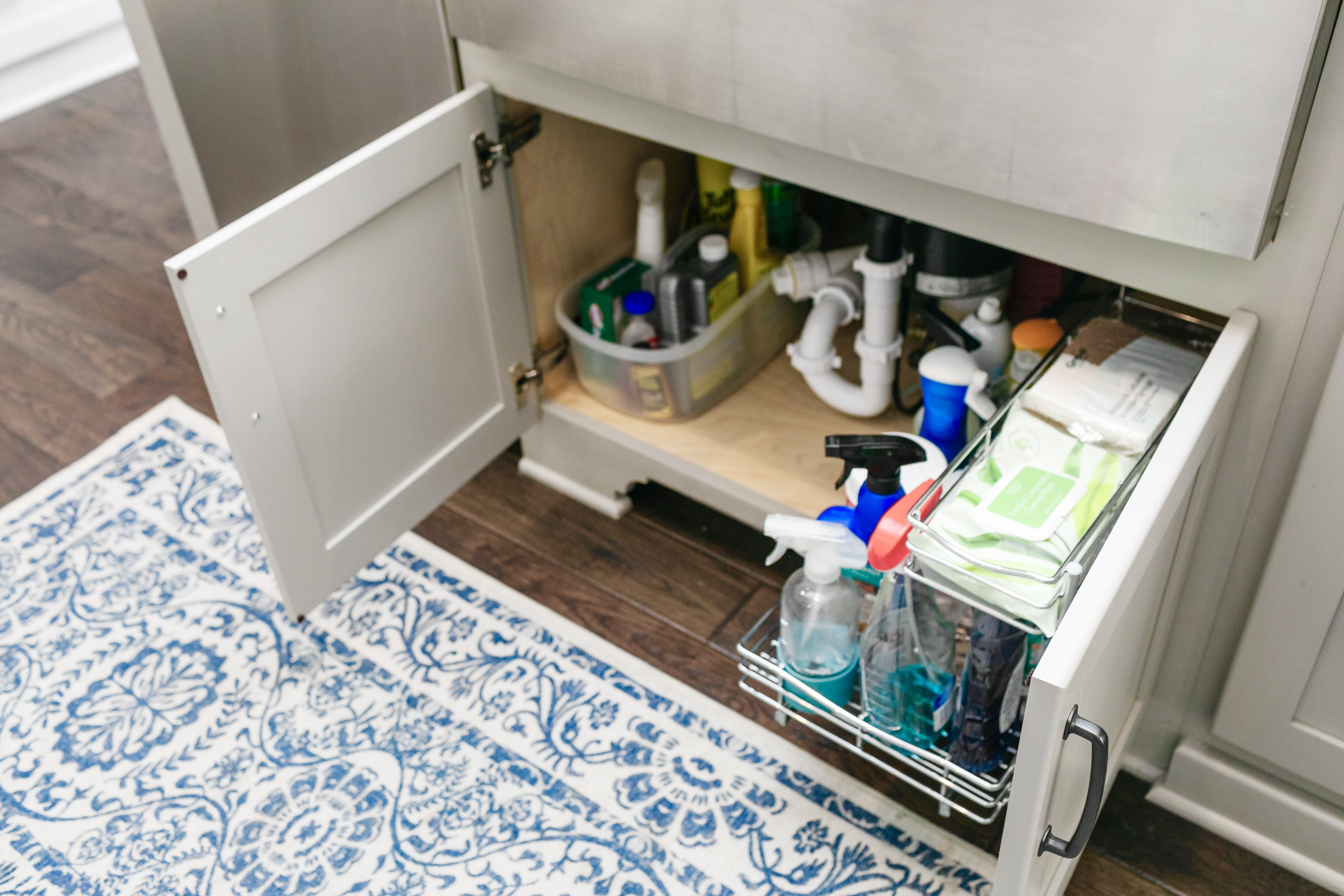 How to Organize Under Your Kitchen Sink, tips featured by top Memphis lifestyle blogger, Walking in Memphis in High Heels.