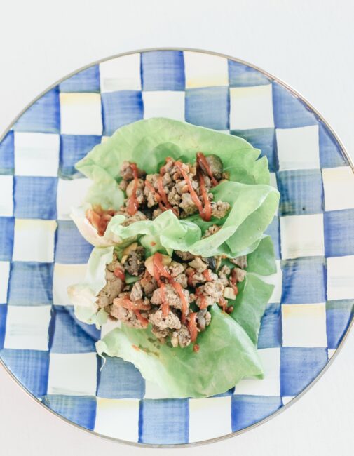 Healthy Ground Turkey Lettuce Wraps Recipe featured by top US lifestyle blogger, Walking in Memphis in High Heels.