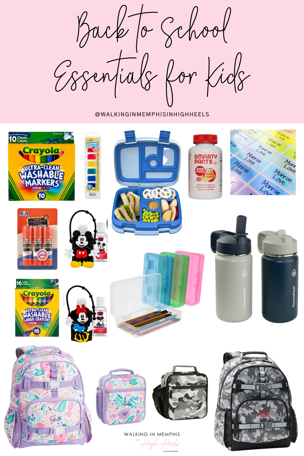 Back to School Essentials 2021 for Kids featured by top US mommy blogger, Walking in Memphis in High Heels.