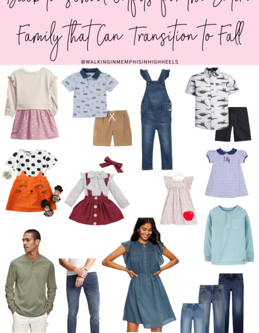 Back to School Outfits for the Entire Family featured by top US fashion blogger, Walking in Memphis in High Heels.