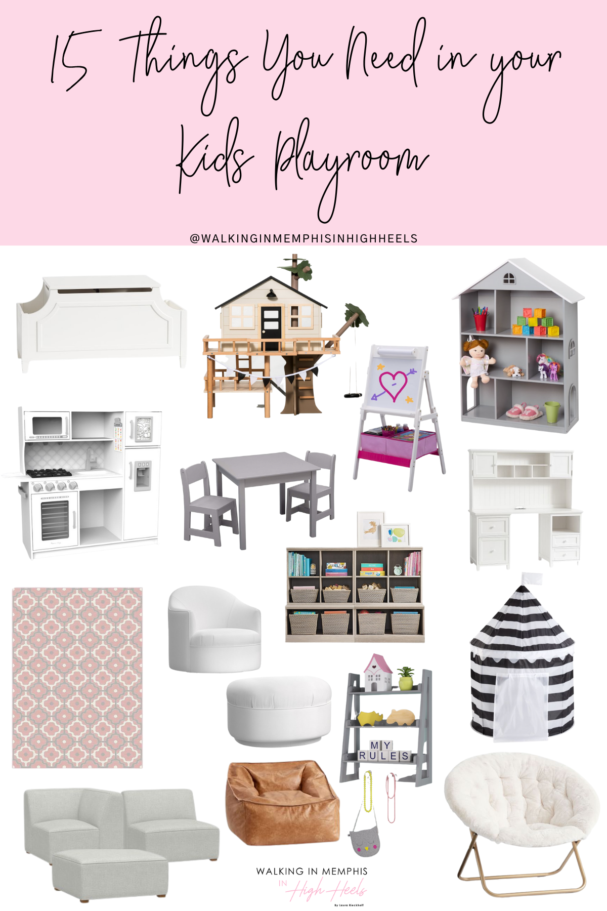 15 Kids Playroom Must Haves featured by top US mommy blogger, Walking in Memphis in High Heels.