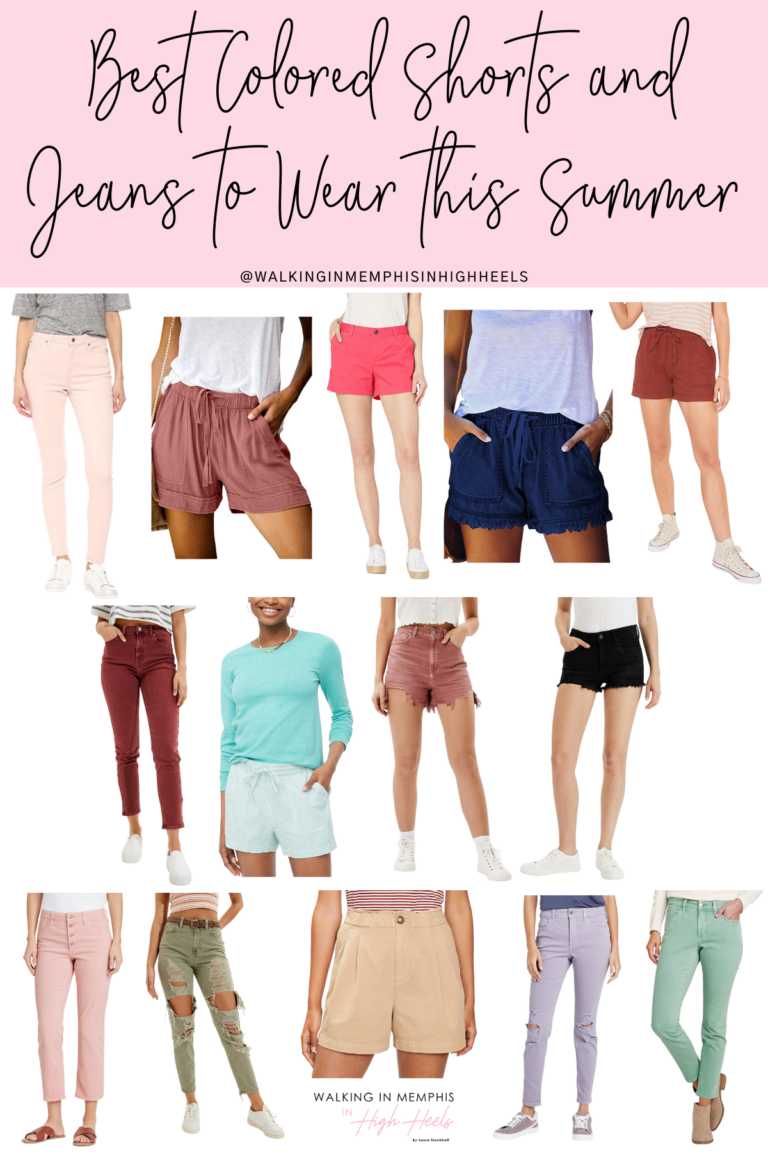 Colorful Summer Shorts and Jeans - Walking in Memphis in High Heels