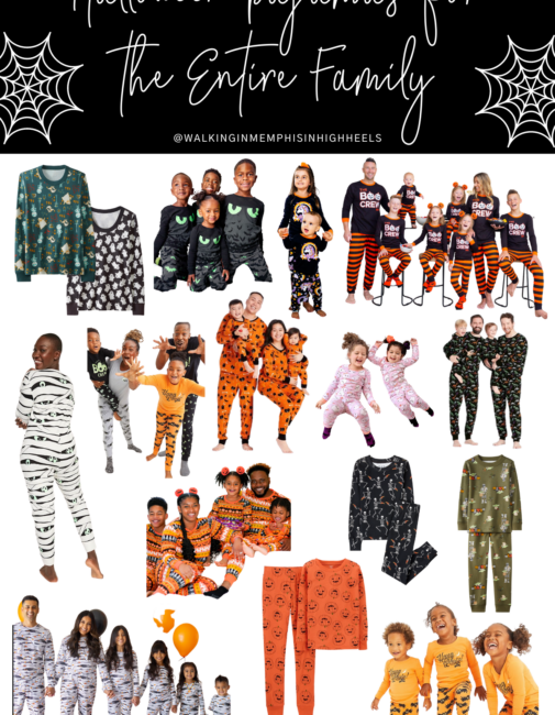Spooky Halloween Pajamas for your Entire Family featured by top US mommy blogger, Walking in Memphis in High Heels.