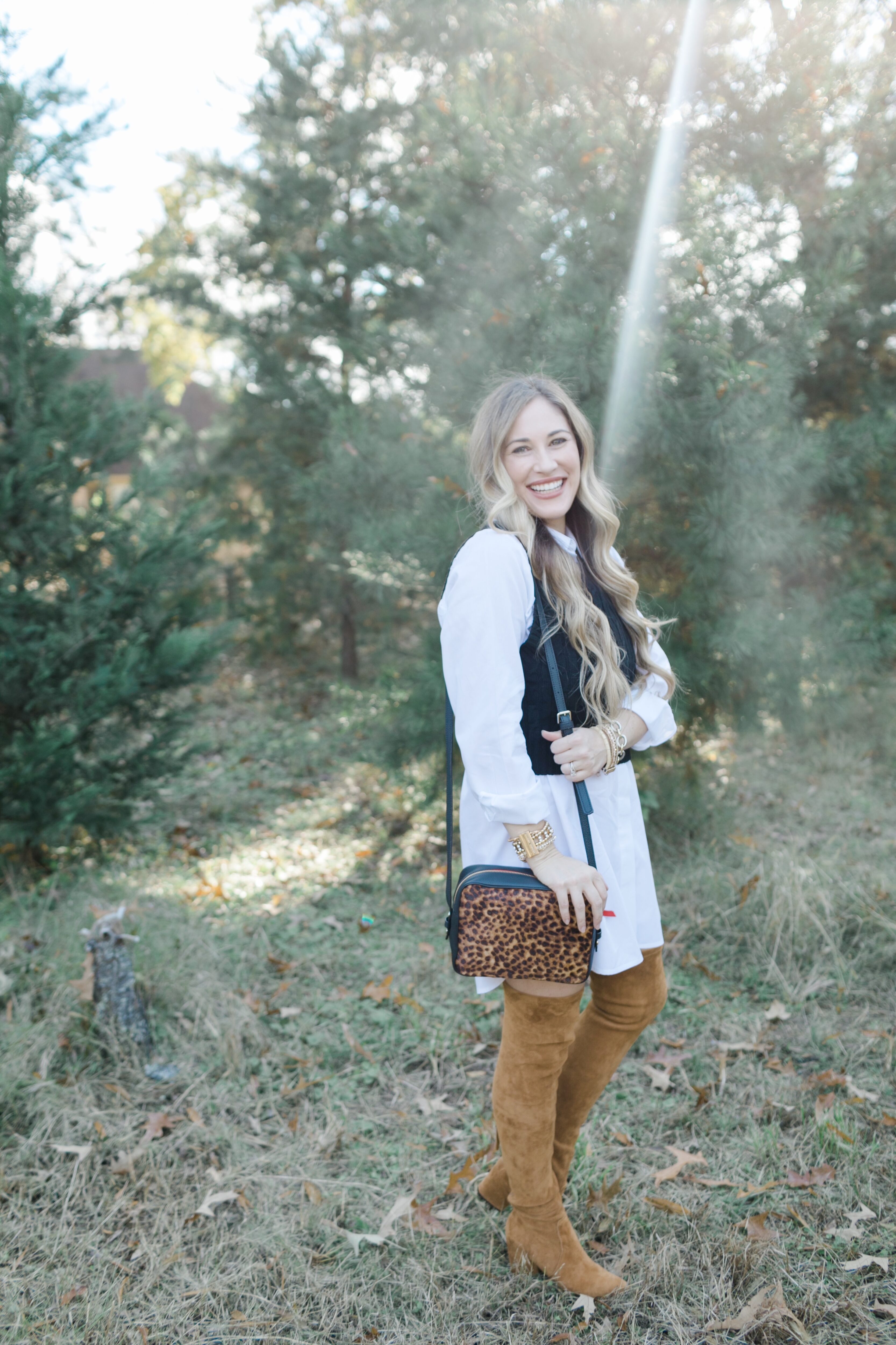 Leather and suede look featured by top US mom fashion blogger, Walking in Memphis in High Heels.