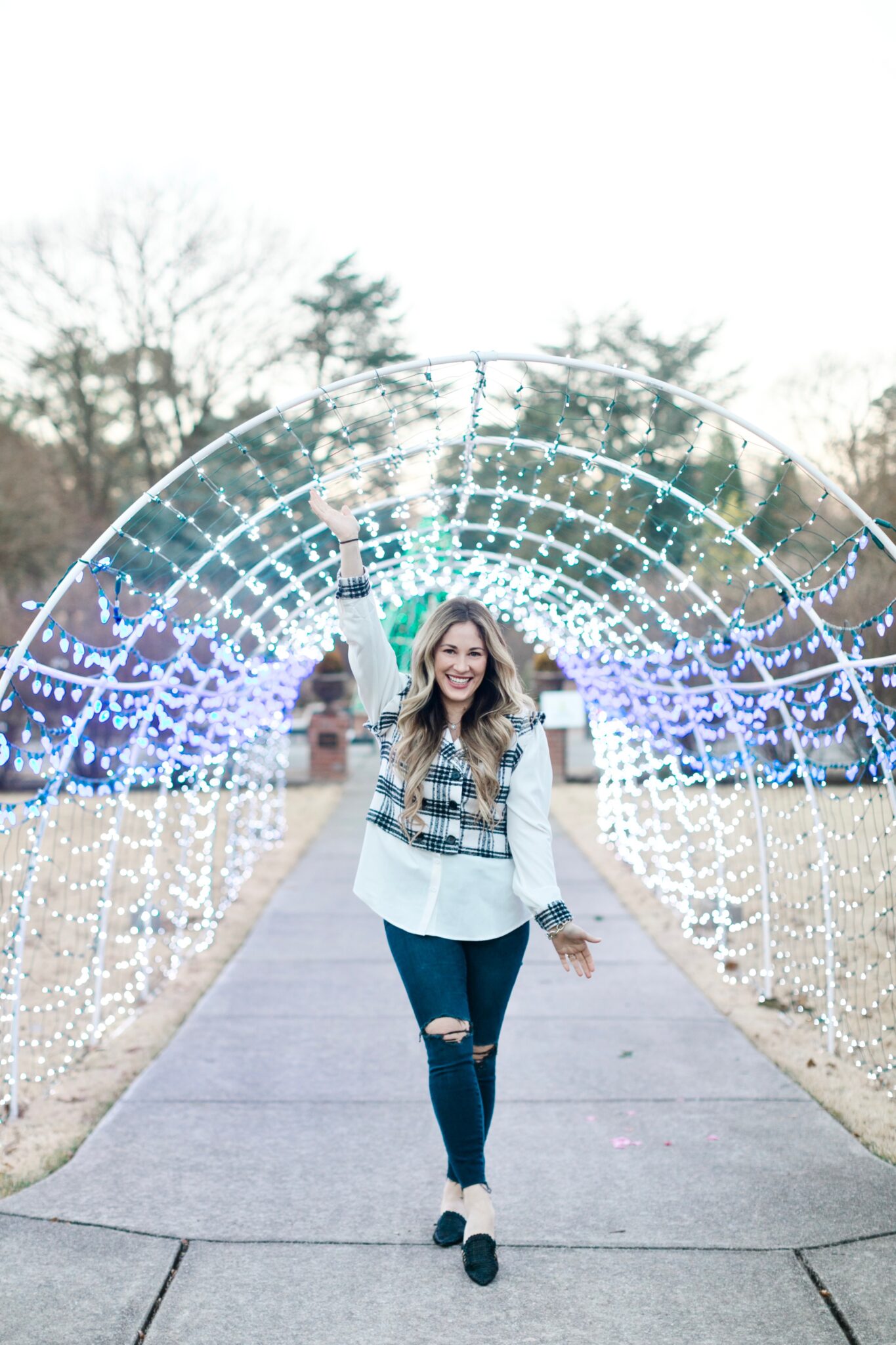 Flourish in Frills blouse styled by top US mom fashion blogger, Walking in Memphis in High Heels.