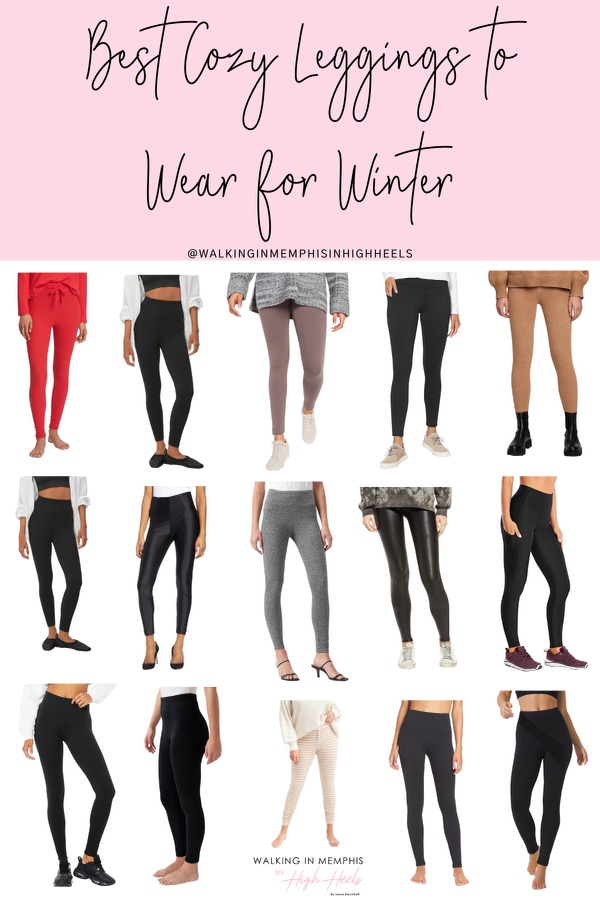 Best cozy leggings for women by top US mom fashion blogger, Walking in Memphis in High Heels.
