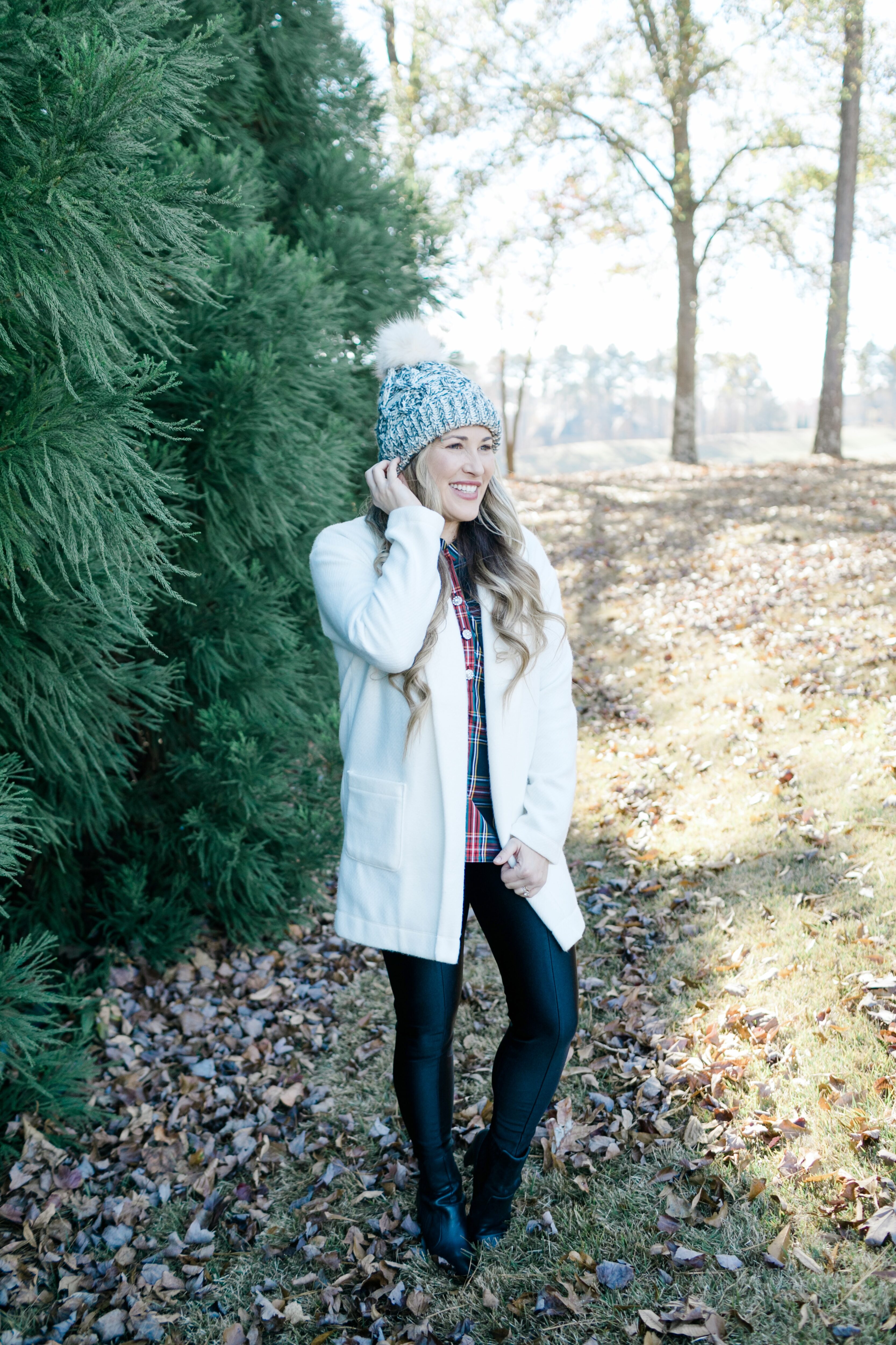 JCrew Factory plaid shirt styled by top US mom fashion blogger, Walking in Memphis in High Heels.