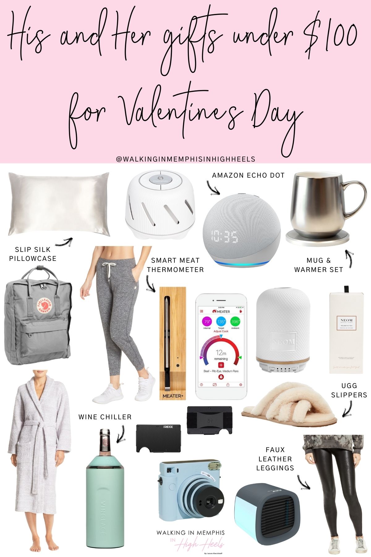 Valentine's Day Gifts Under $100 for him and her featured by top US lifestyle blogger, Walking in Memphis in High Heels.