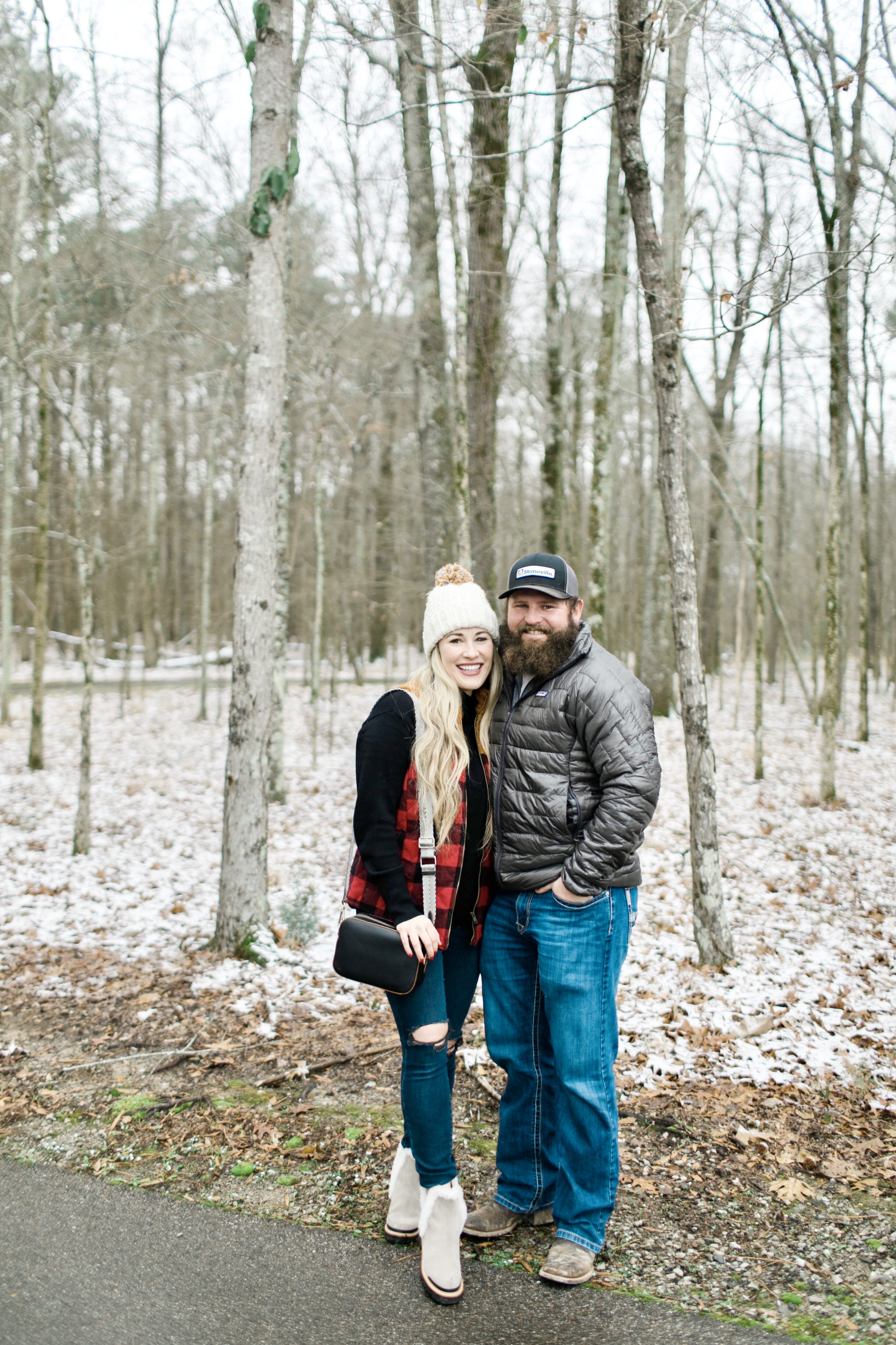 Best winter vests for women featured by top US mom fashion blogger, Walking in Memphis in High Heels: image of a woman wearing a Maurices buffalo plaid vest.