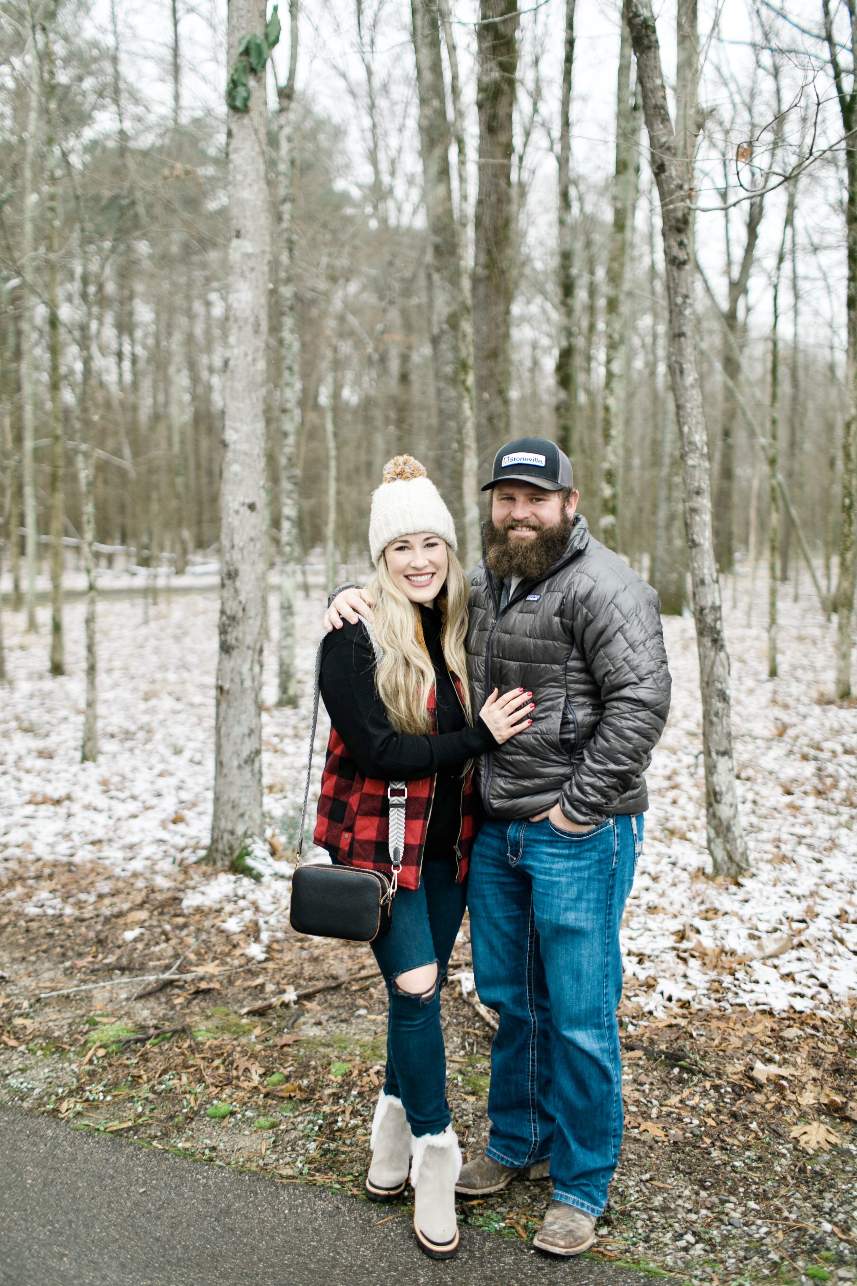 Best winter vests for women featured by top US mom fashion blogger, Walking in Memphis in High Heels: image of a woman wearing a Maurices buffalo plaid vest.