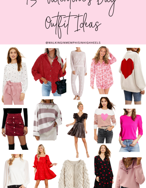 15 Valentine's Day Outfits for Her from Day to Night featured by top US mom fashion blogger, Walking in Memphis in High Heels.