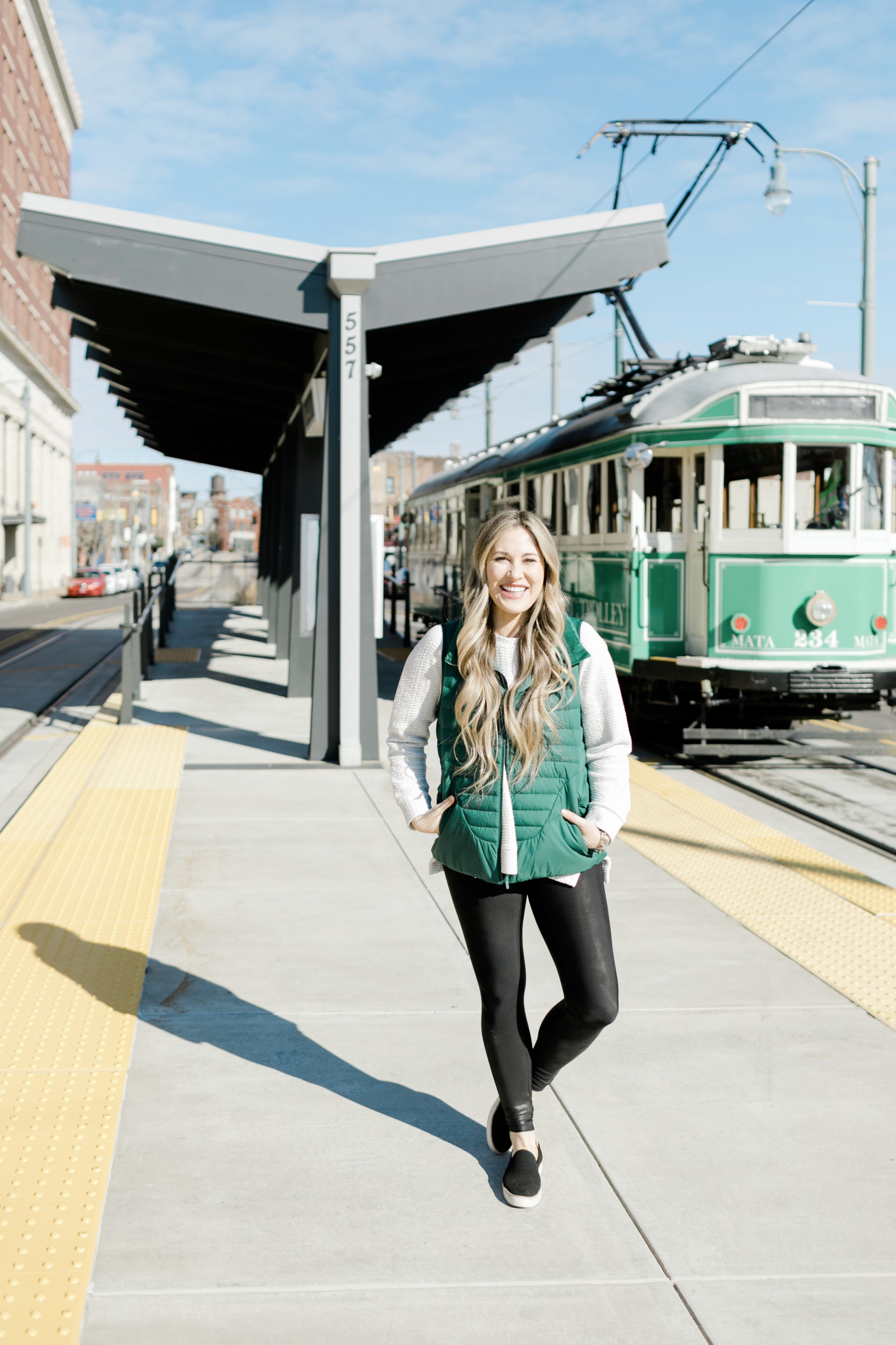 Casual Puffer Vest Outfit for Her featured by top US mom fashion blogger, Walking in Memphis in High Heels.