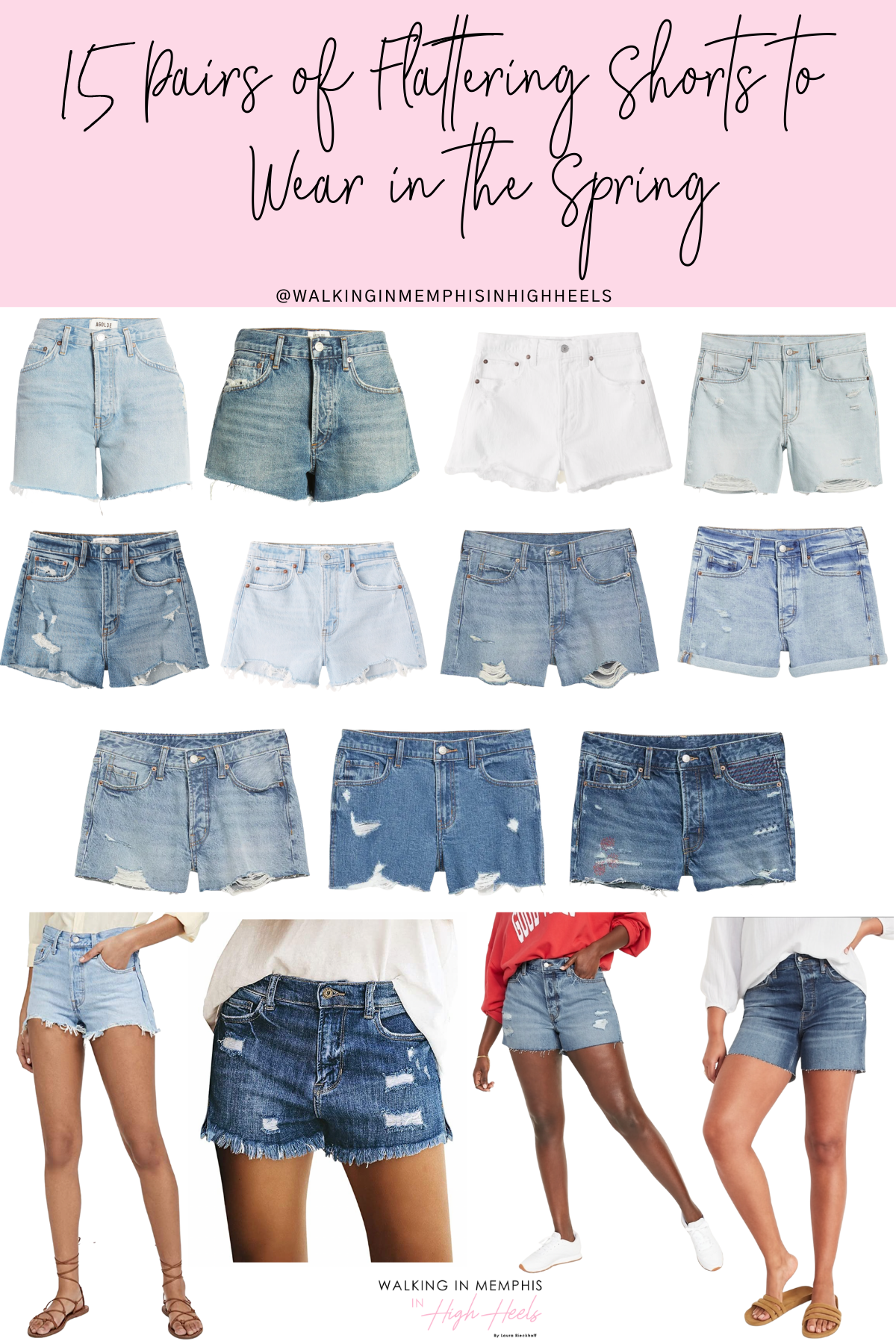 The Most Flattering Way to Wear Denim Bermuda Shorts & Outfit