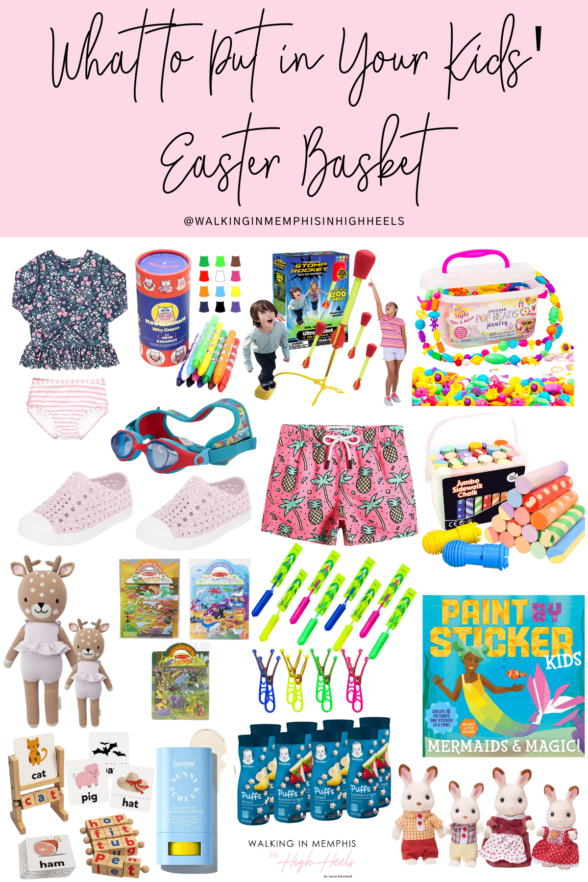 15 Things to Put in Your Kids' Easter Baskets that Aren't Candy featured by top US mom blogger, Walking in Memphis in High Heels.