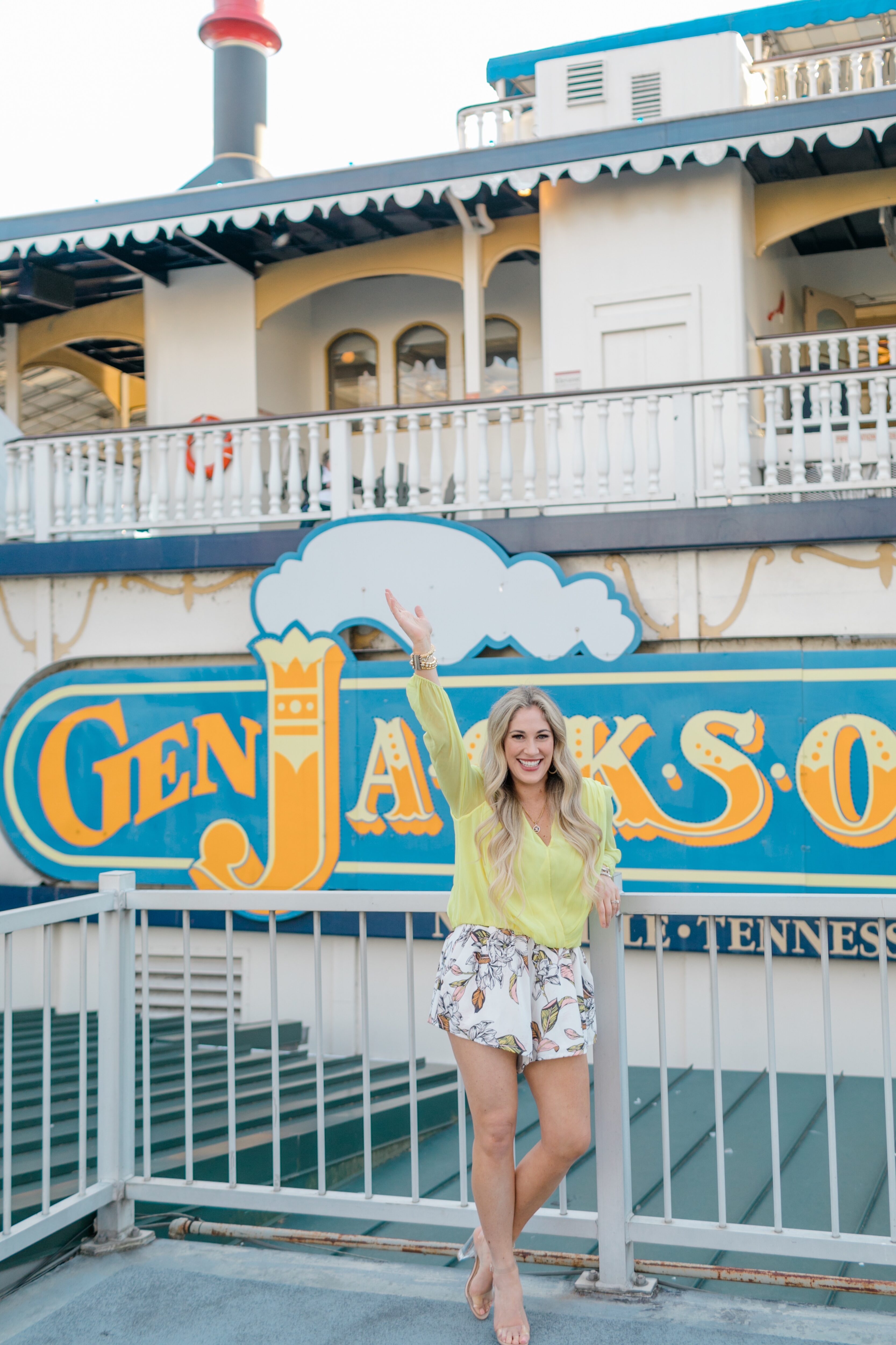 Spring colors look featured by Walking in Memphis in High Heels.