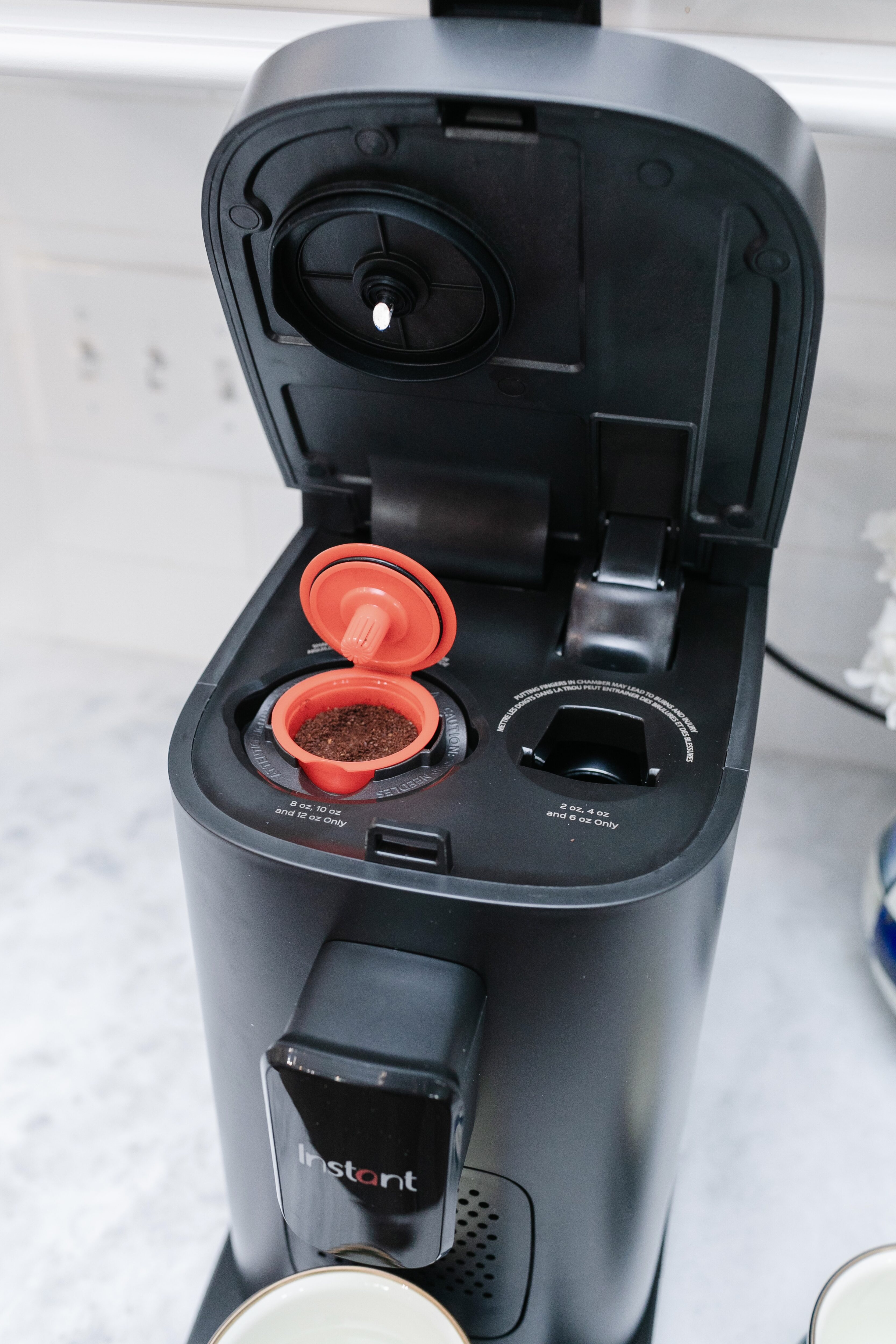 Mother's Day gift: keurig coffee machine with blue checkered mug