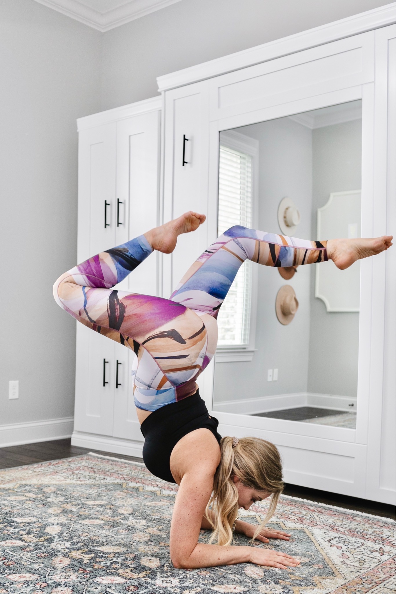 colorful workout outfit