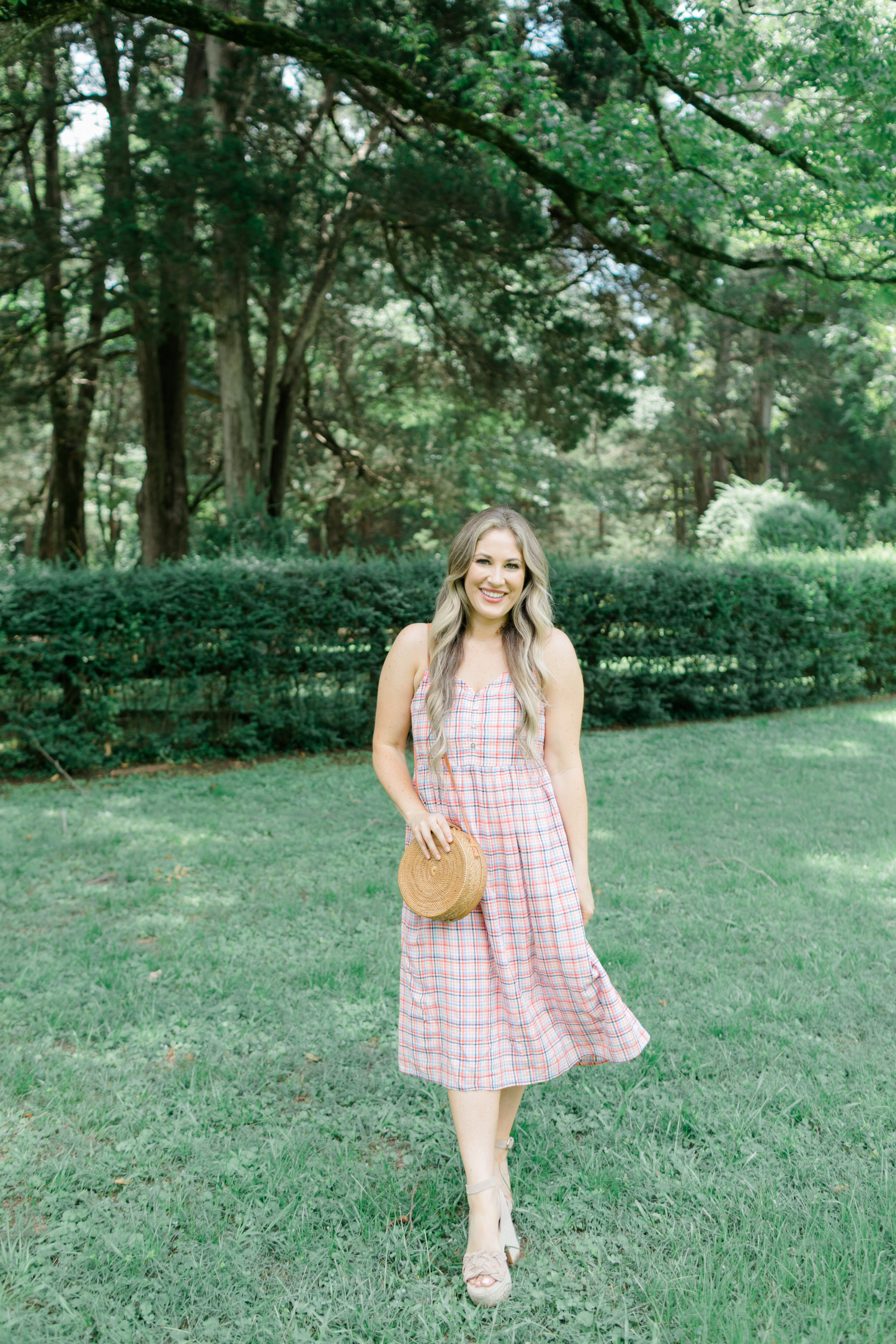 plaid and gingham dress