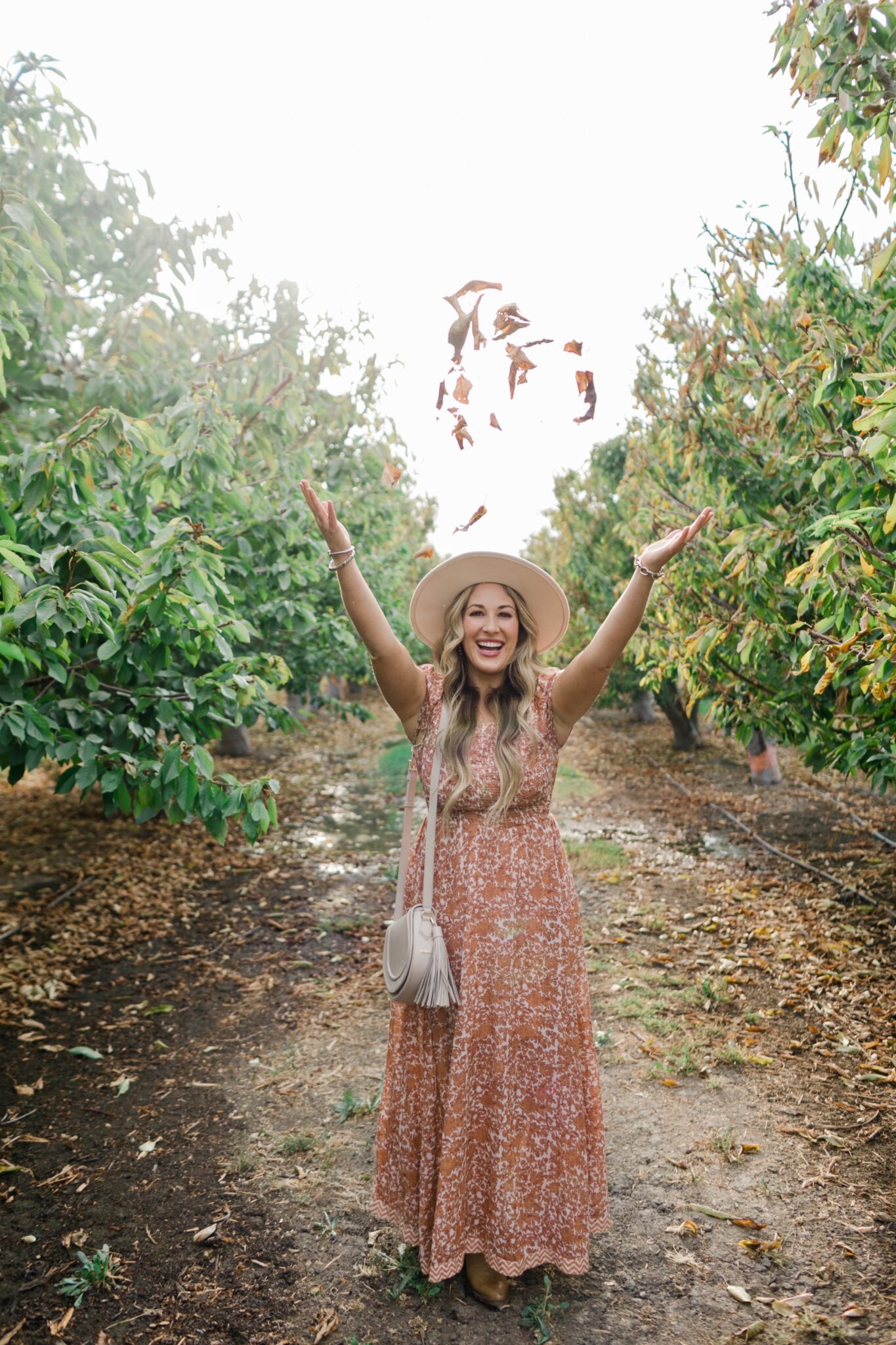 my favorite fall dresses, fall floral maxi dress, fall dress, fall outfit inspiration, orange floral dress