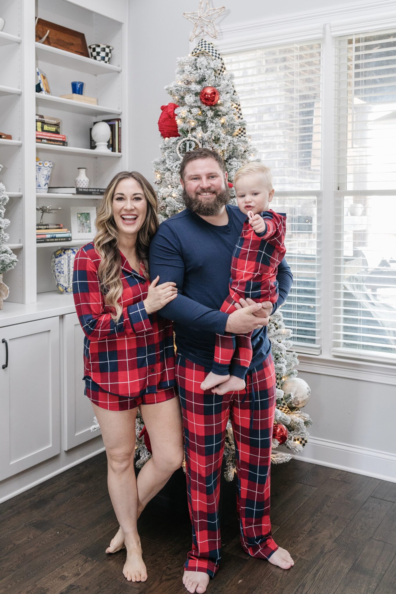 Christmas Pajamas Walking in Memphis in High Heels