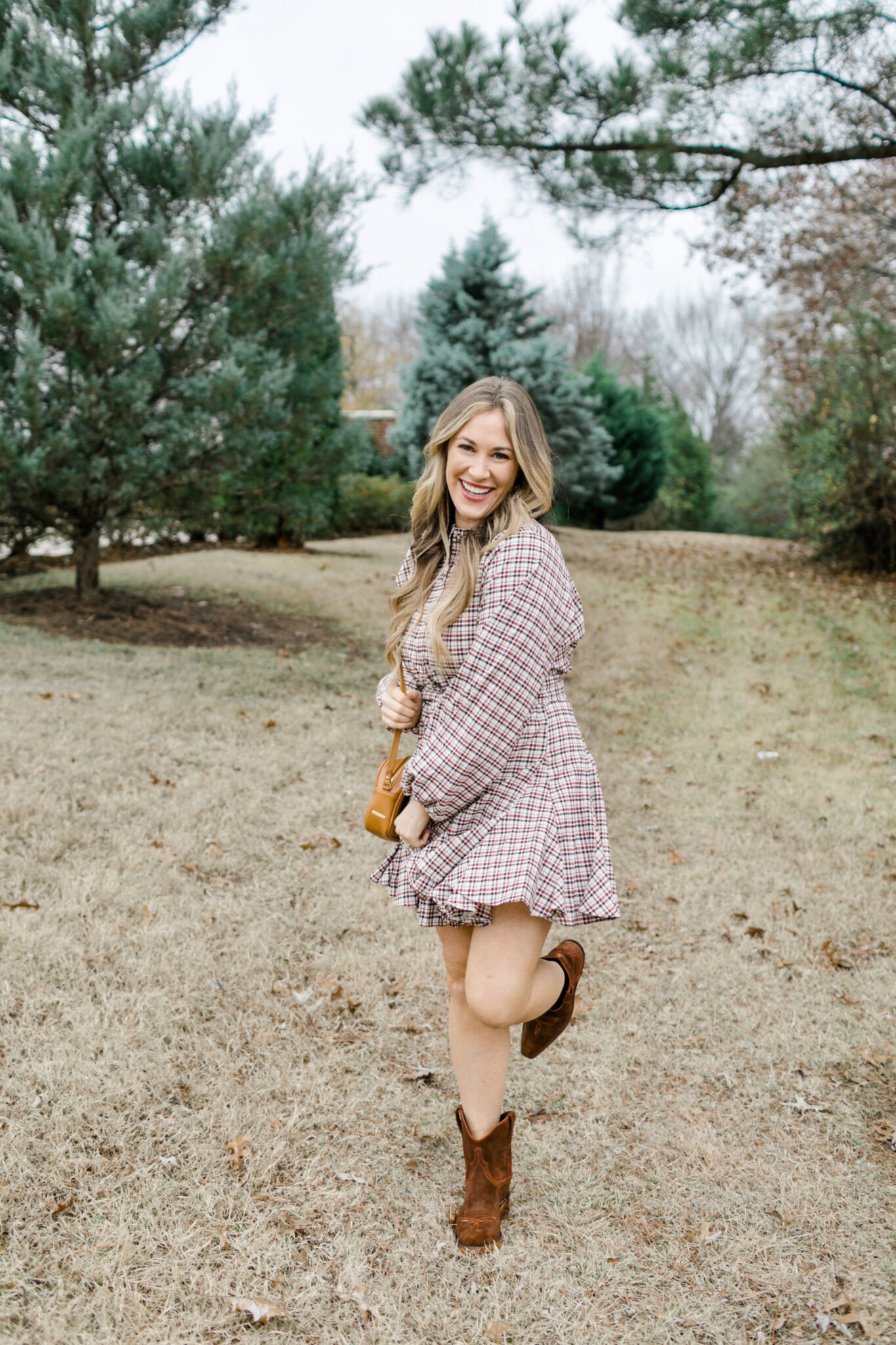 How to Wear Cowboy Boots with Dresses in the Winter