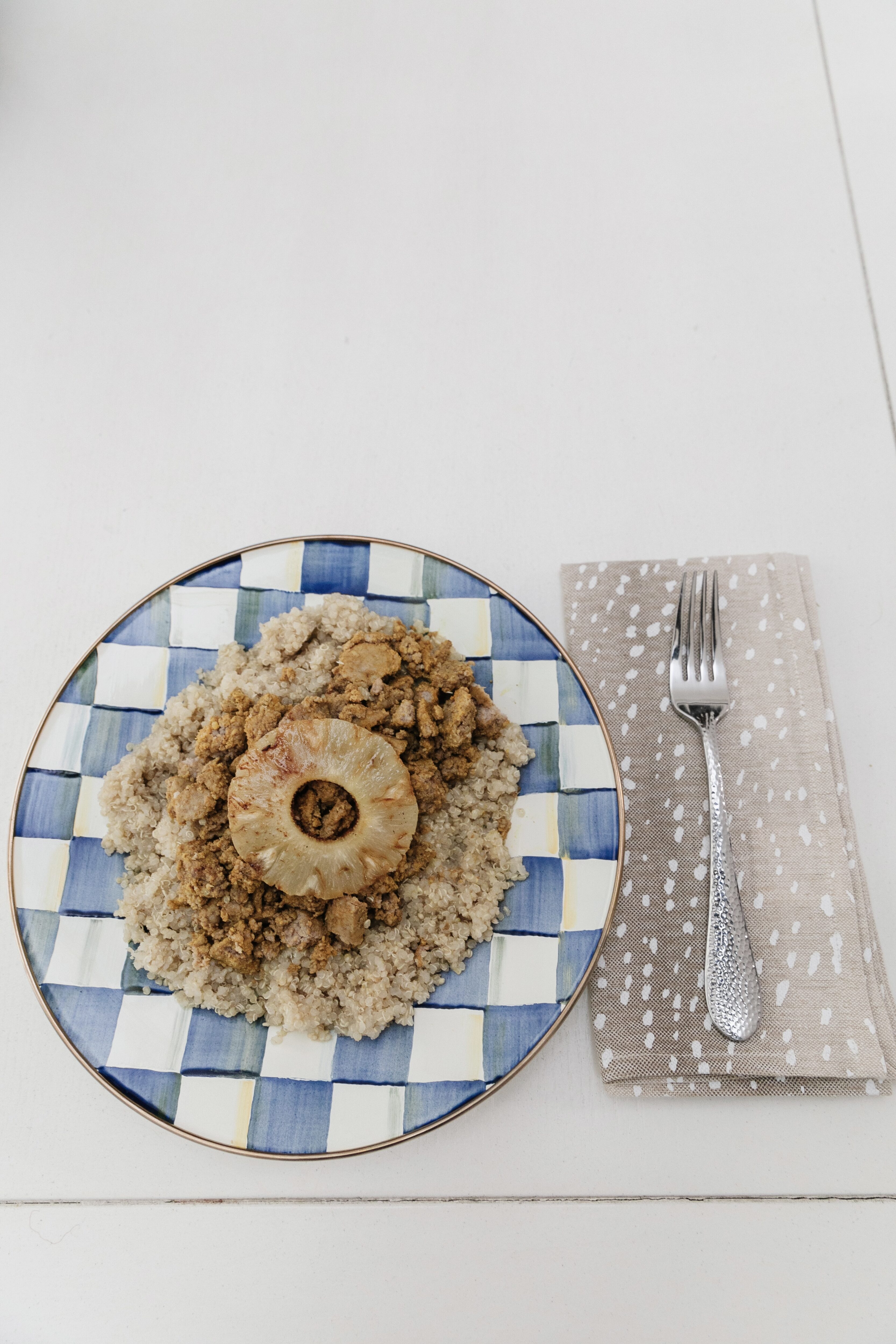 Gluten Free Turkey Pineapple Quinoa Bowl