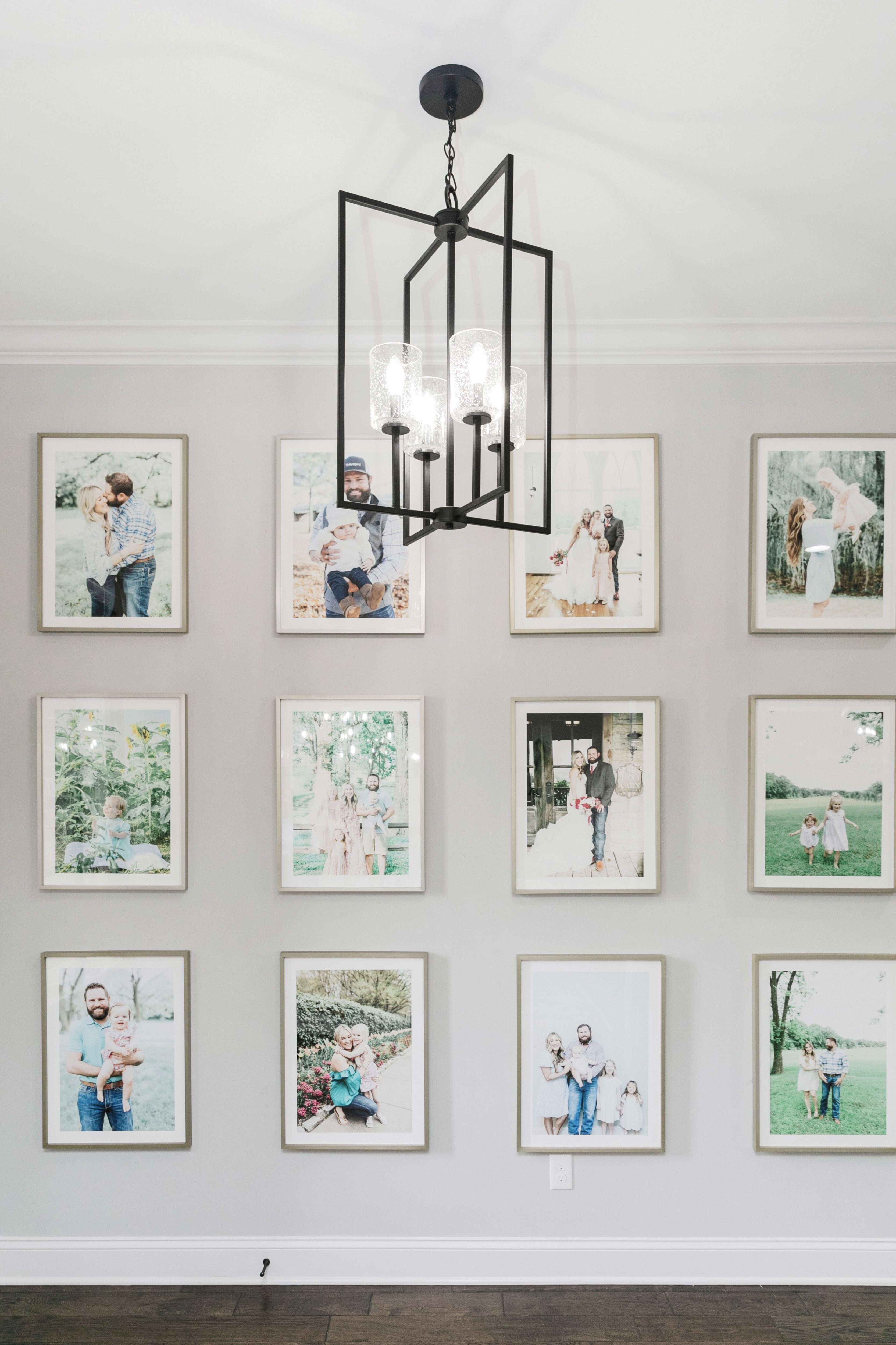 statement lighting in dining room