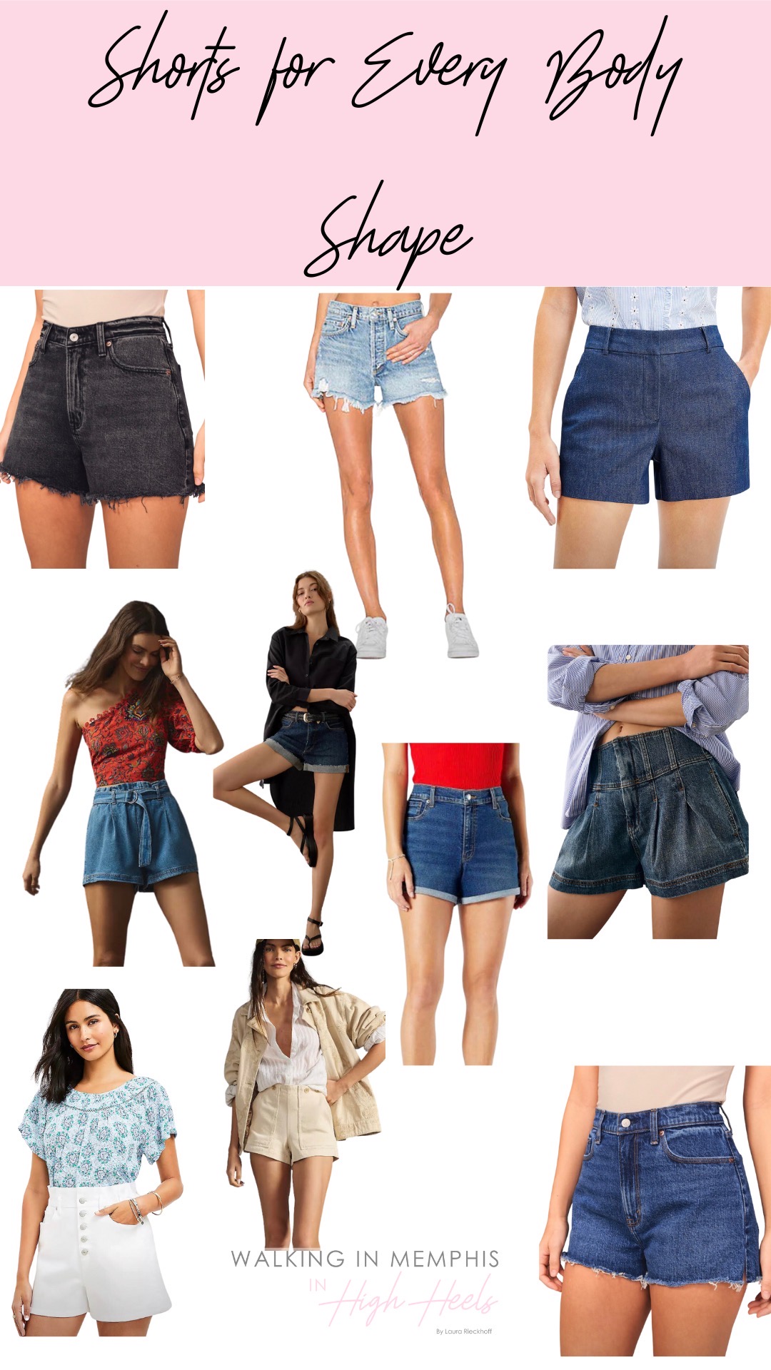 Summer Shorts for your Body Type - Walking in Memphis in High Heels