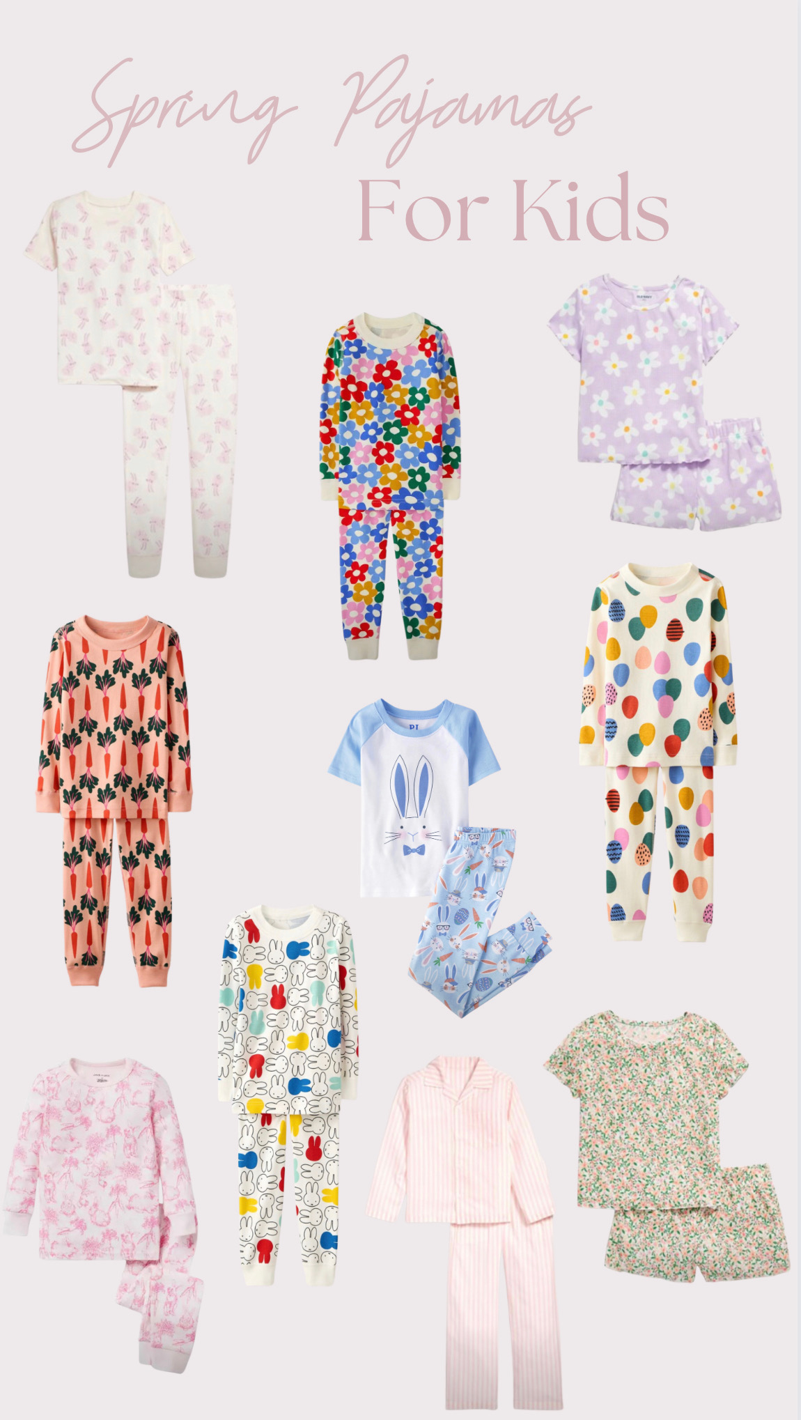 spring pajamas for kids